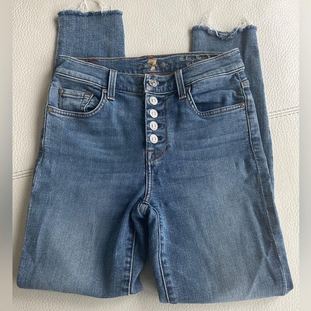 7 for all mankind - high waist ankle skinny jean
